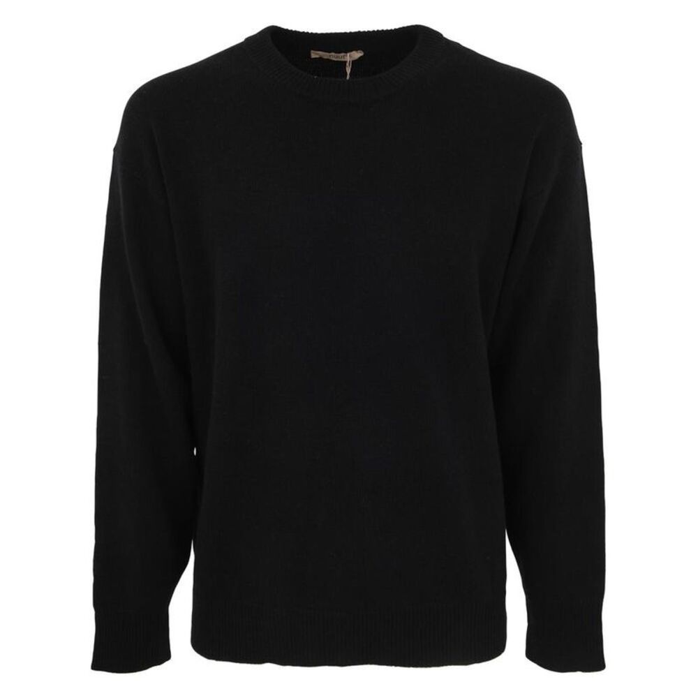 NUUR Men's Crewneck Ribbed Knit Sweater Men BLACK Sweaters & Cardigans